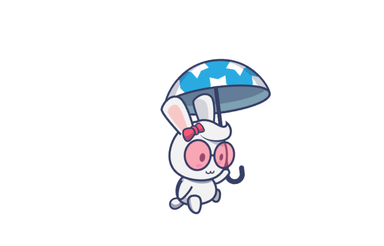 Bunny flying